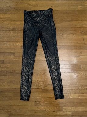 Spanx Faux Leather Leopard Legging- size Medium